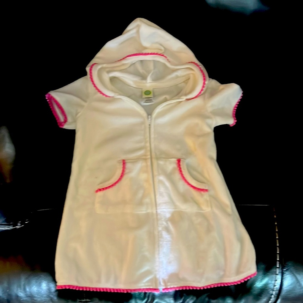 Little me terry clothe cover up little girls 24 months worn once